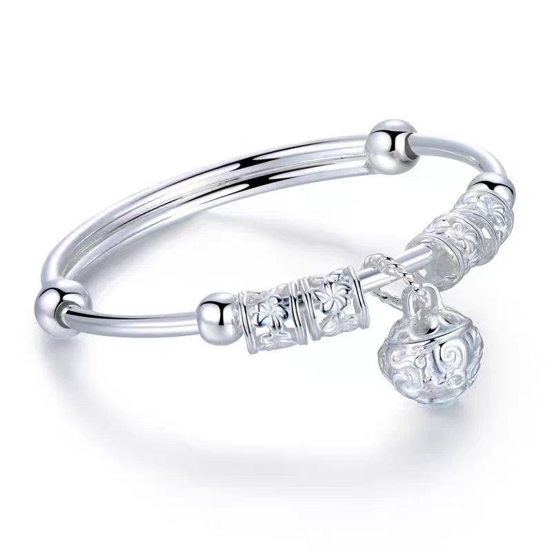 YZ008古法铃铛转运手镯 银色精品手镯 无礼盒