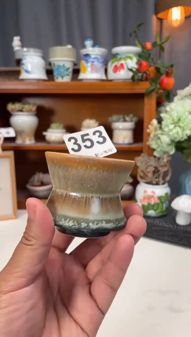 瓷片353知木小芳花盆