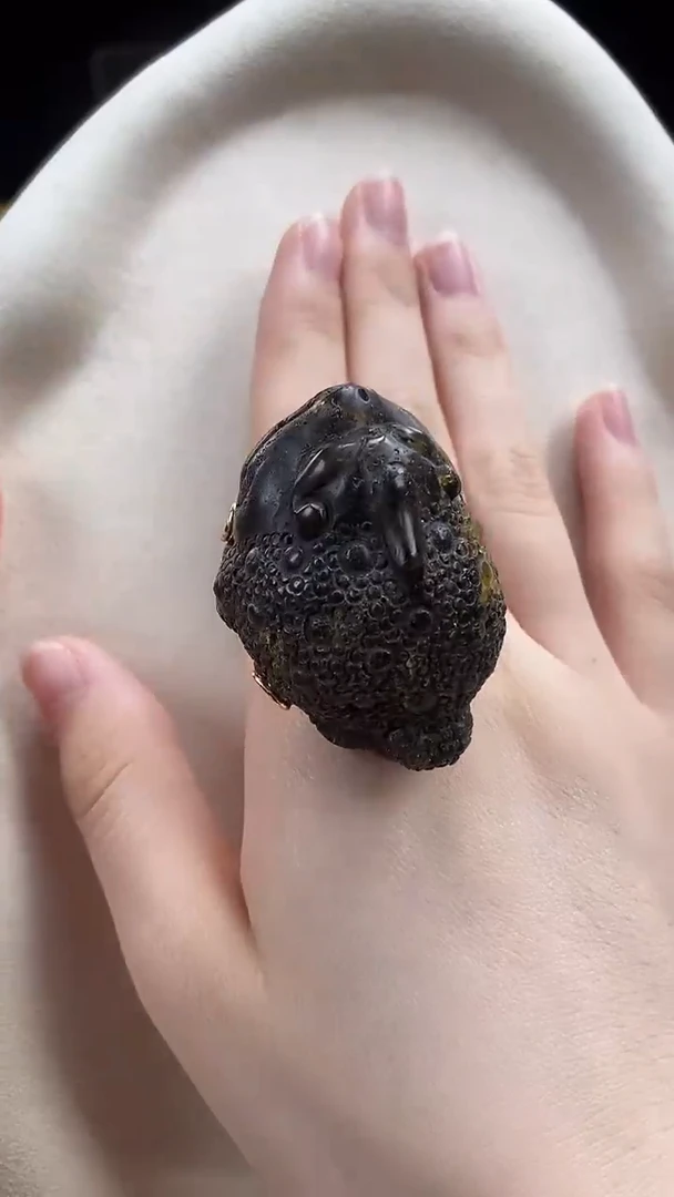 未镶嵌琥珀戒指戒指