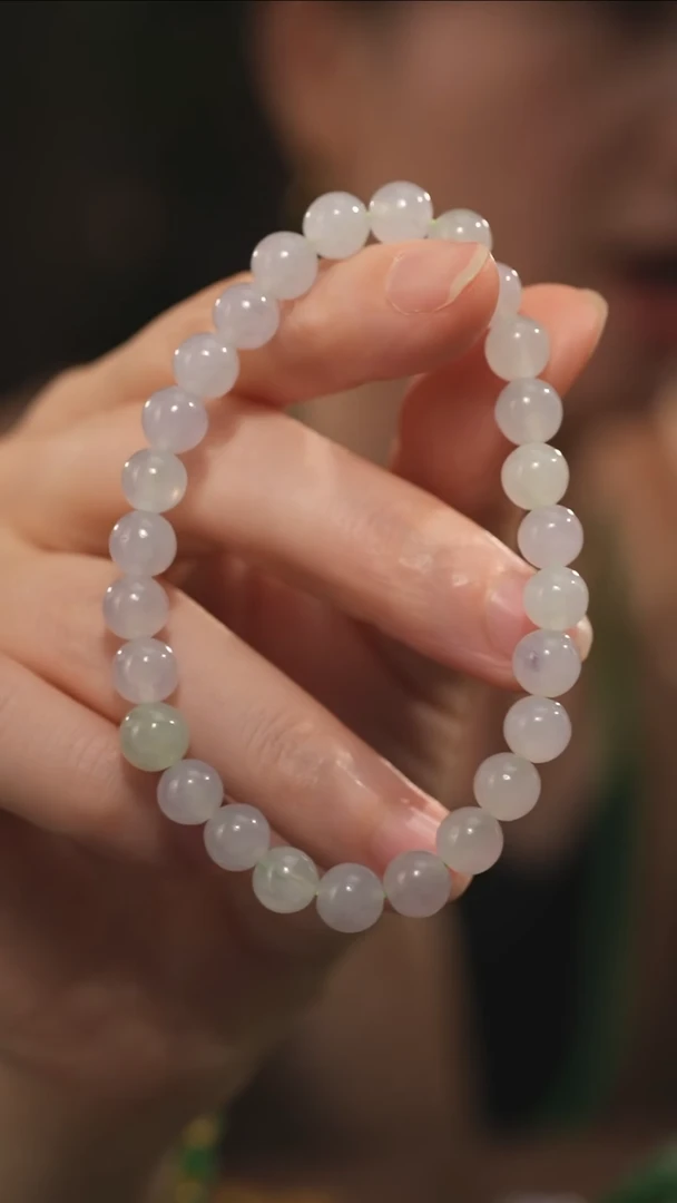 未镶嵌手串翡翠冰种翡翠圆珠手串 7mm