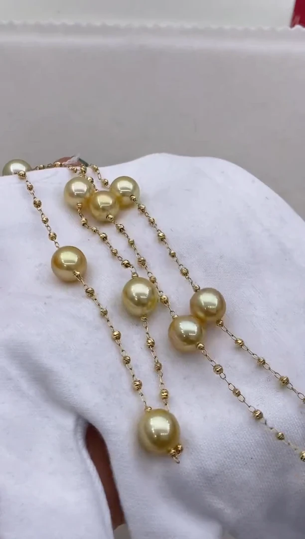 【闪购商品】海水珍珠项链18K金镶嵌82 9-10mm