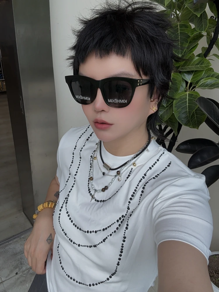 【济州岛】南油财神家 重工烫串珠设计短袖