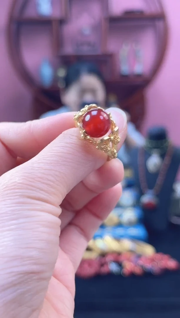 非遗 花丝镶嵌 开口戒 转运珠