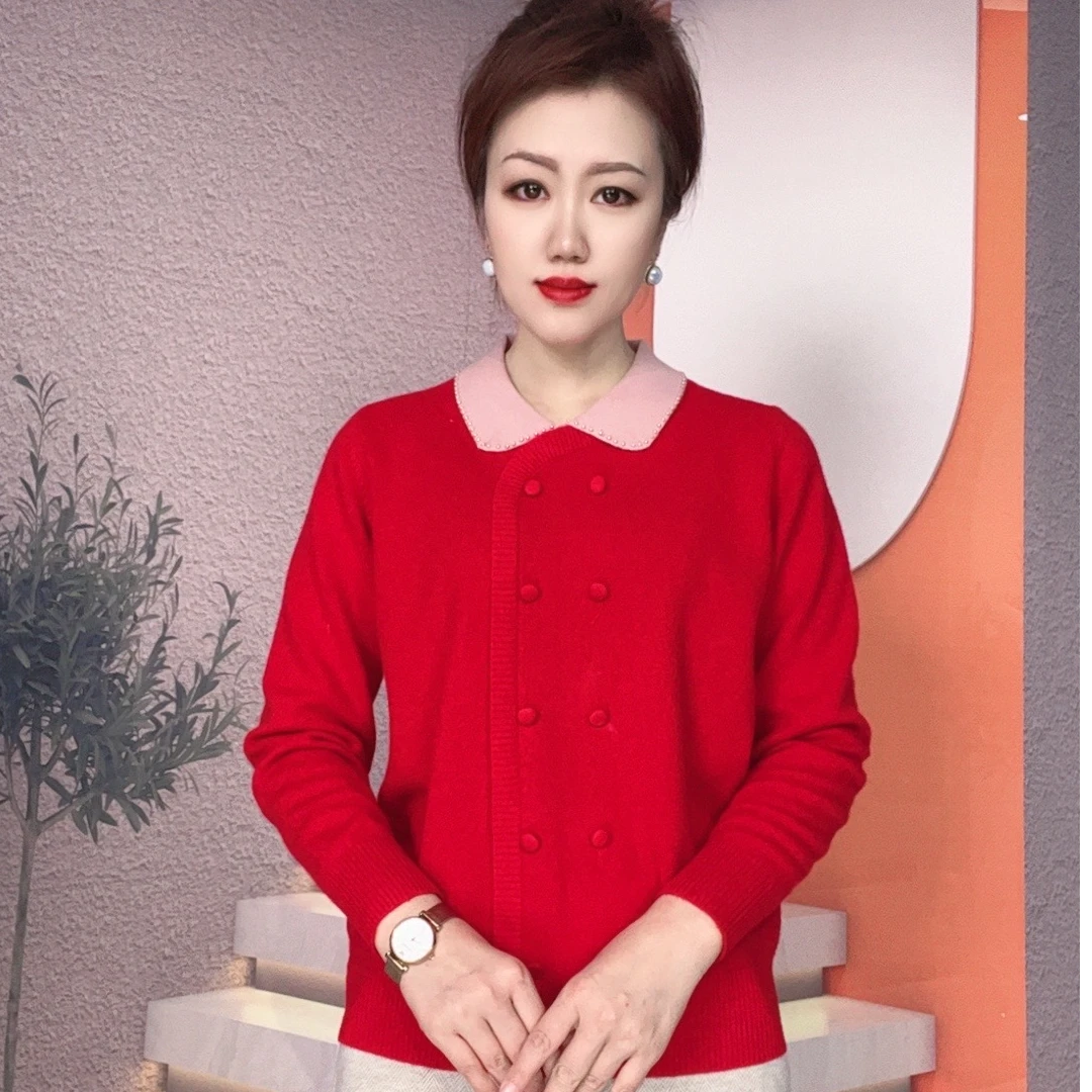 时尚羊毛衫冬季新款网红套头大码长袖毛衫8818