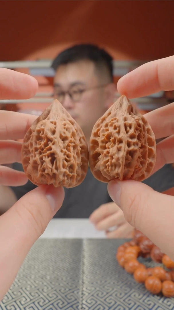 把件文玩核桃【有修】38mm天意神珠延庆鸭嘴-06