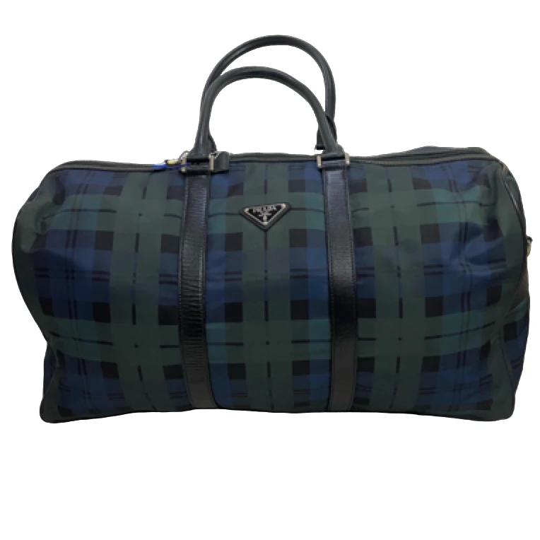 99新 Prada/普拉达 男士休闲时尚百搭尼龙迷彩旅行袋/21