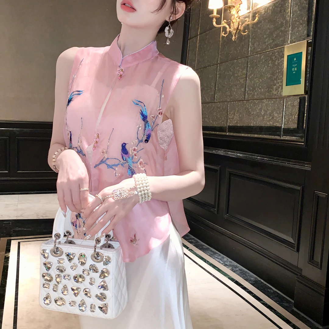 BeQueenStory【喜上枝头】重磅新中式国风桑蚕丝外套新款夏季