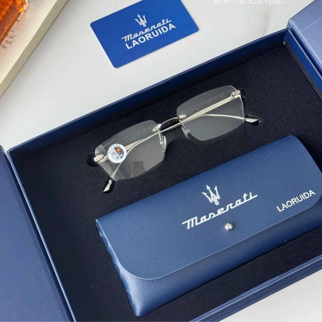 新款玛莎拉蒂老花眼镜自动变焦镜太阳镜舒适设计时尚高档老花镜