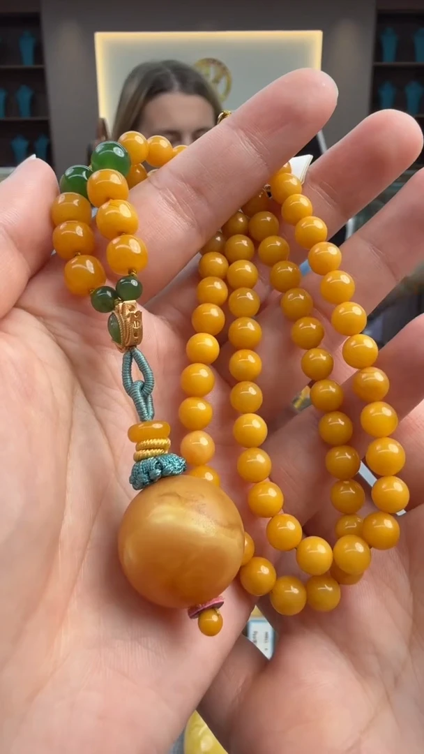 琥珀颈饰未镶嵌169秒拍号 假一罚三