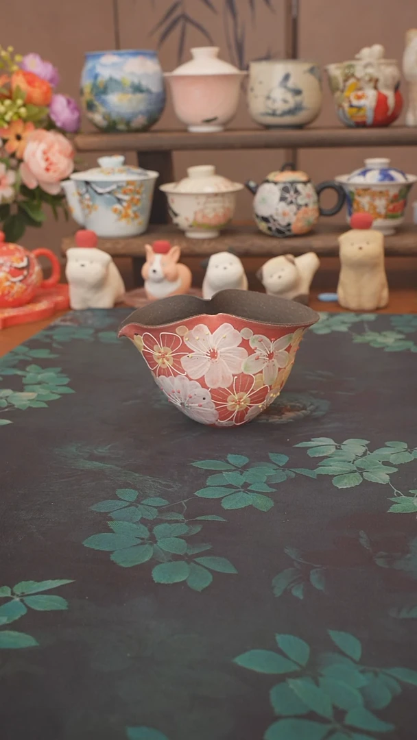 花满蹊 粉红紫砂公道杯