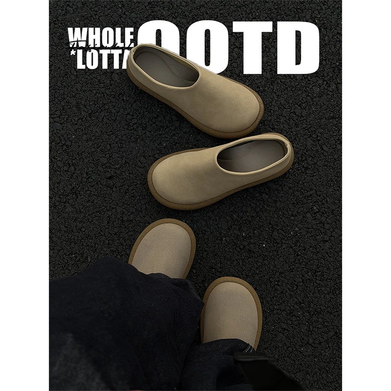 NewRockStarChoppa*25FW“海豚系列”带后跟复古勃肯Cleanfit穆勒鞋