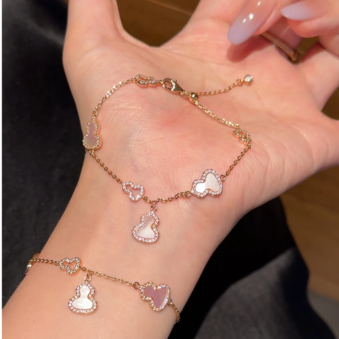 FARCOKO/法蔻 925银手链 葫芦手链精致设计时尚情人节礼物送女友