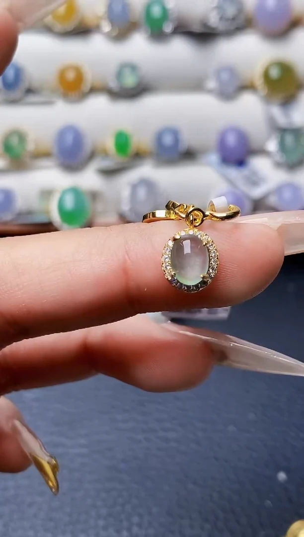 银S925镶嵌戒指翡翠5302