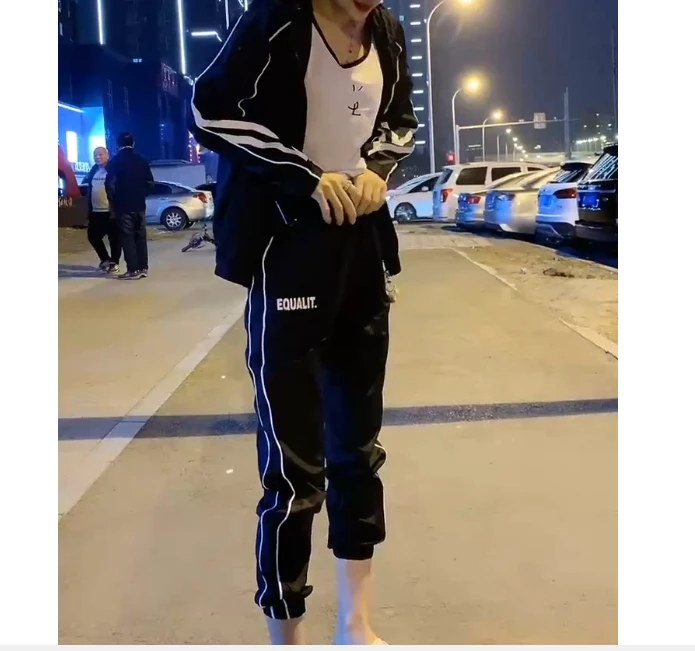 2025春季新款网红同款洋气气质韩版潮流休闲套装纯色女珍O4