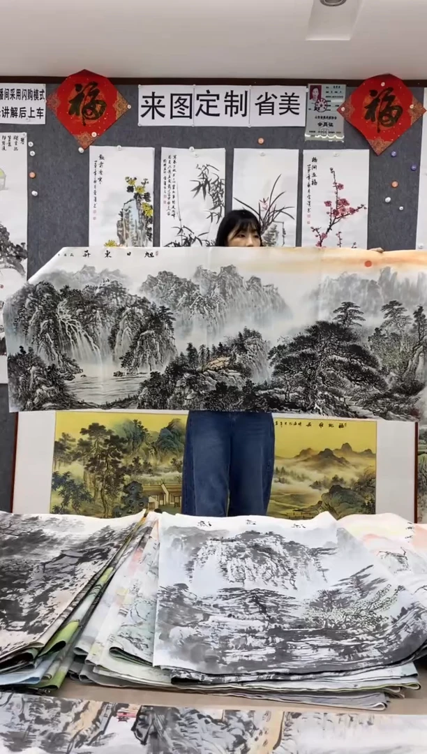 国画落**节沈泳江 手绘 小六尺180*70cm