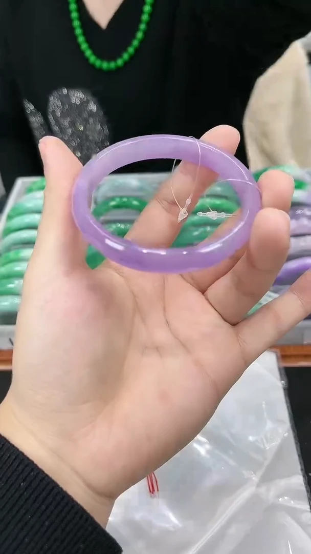 【闪购商品】砖雕s68紫罗兰手镯 圈口61