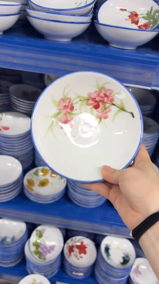 瓷片景德镇高温陶瓷食品级手绘釉中彩-小胖碗