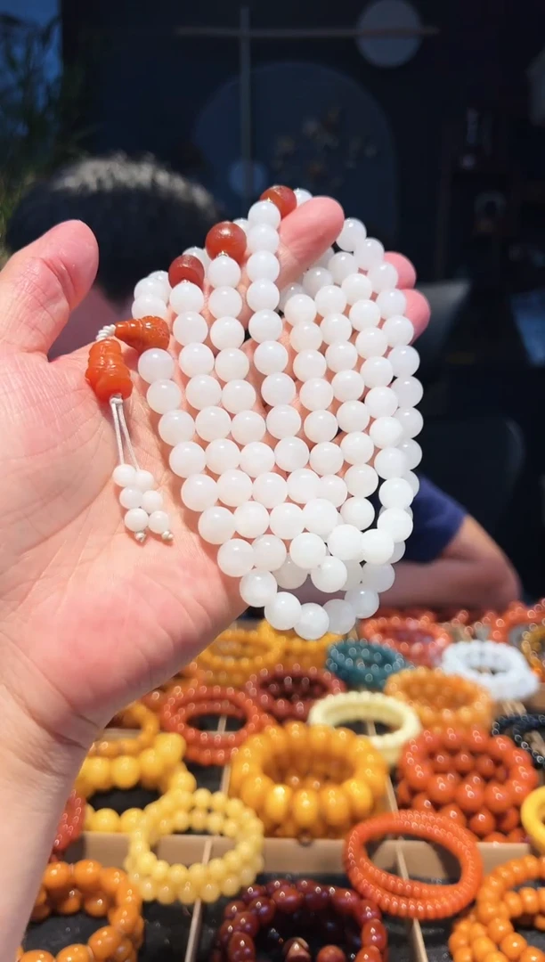 手串未镶嵌和田玉10+108多圈