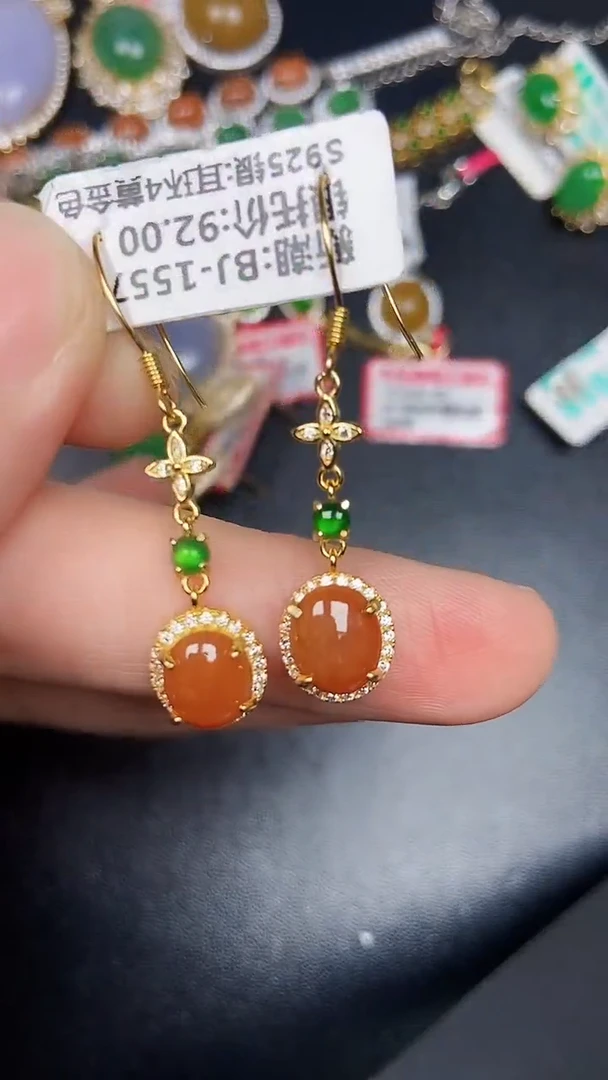 银S925镶嵌戒指翡翠1340