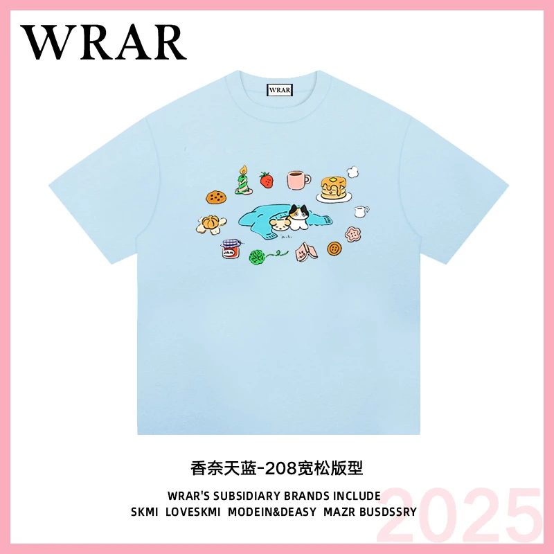 【猫咪的世界】新品休闲系列透气宽松T恤圆领慵懒风可爱百搭