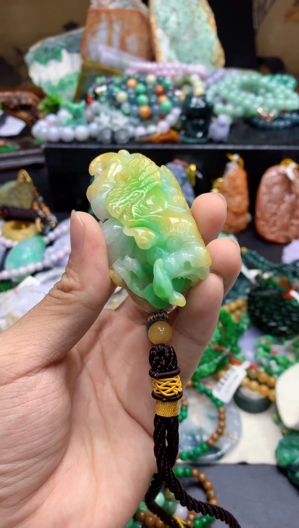 颈饰未镶嵌翡翠宇**船天然缅甸翡翠A货