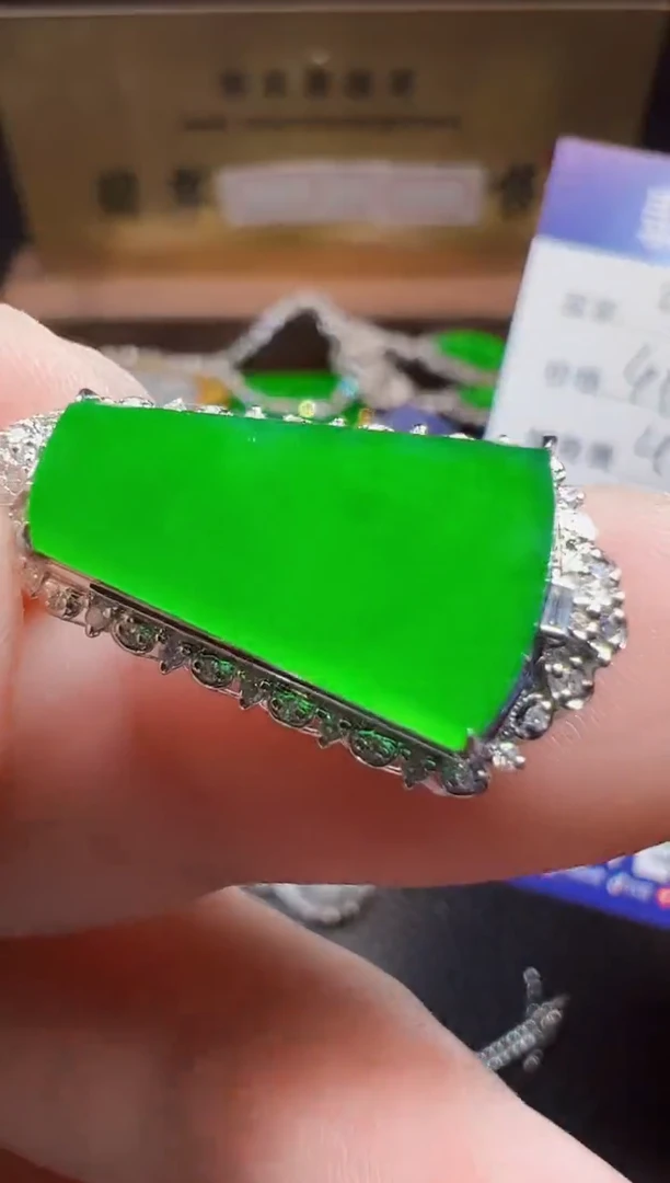 翡翠18K金镶嵌颈饰翡翠