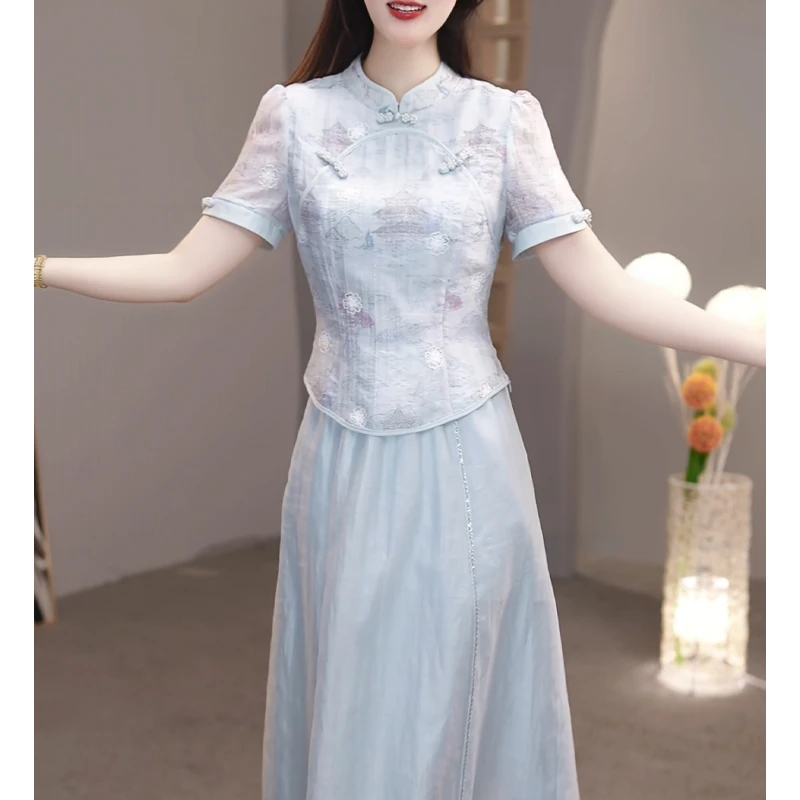 【宠粉定制】B989图片色连衣裙优雅气质时尚减龄收腰显瘦夏季设计