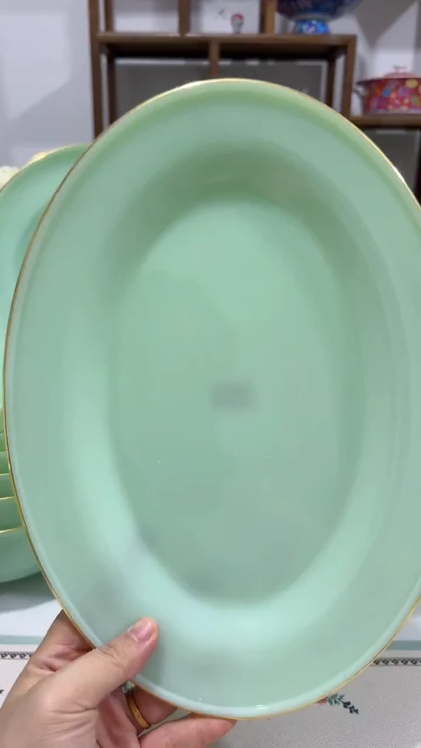 1 2英寸玉瓷鱼盘1个【贝美】