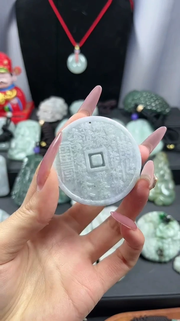 【闪购商品】翡翠颈饰未镶嵌山鬼花钱