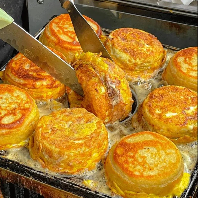 【中式汉堡】速食营养鲜肉鸡蛋汉堡半成品学生早餐加热即食肉饼馅饼