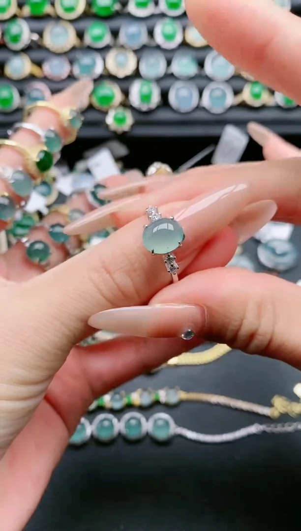 【闪购商品】翡翠戒指银S925镶嵌1111111