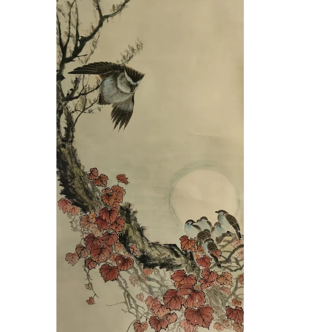 高 花鸟立轴138/67