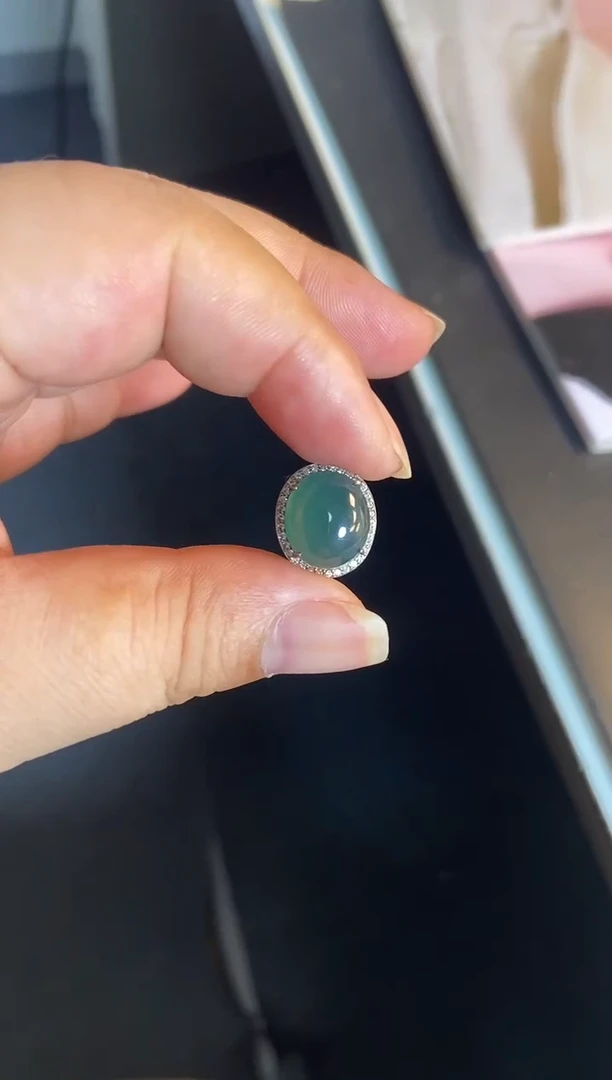 吊坠(不含链)银S925镶嵌翡翠1