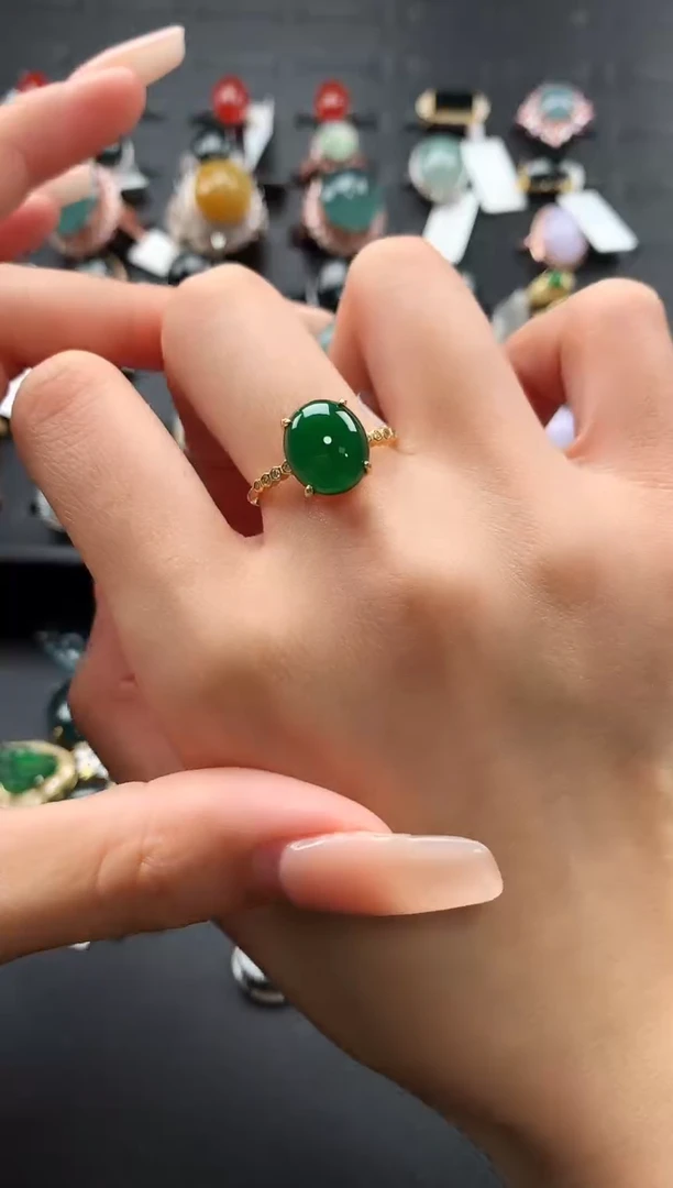 【闪购商品】翡翠戒指未镶嵌766548764564356