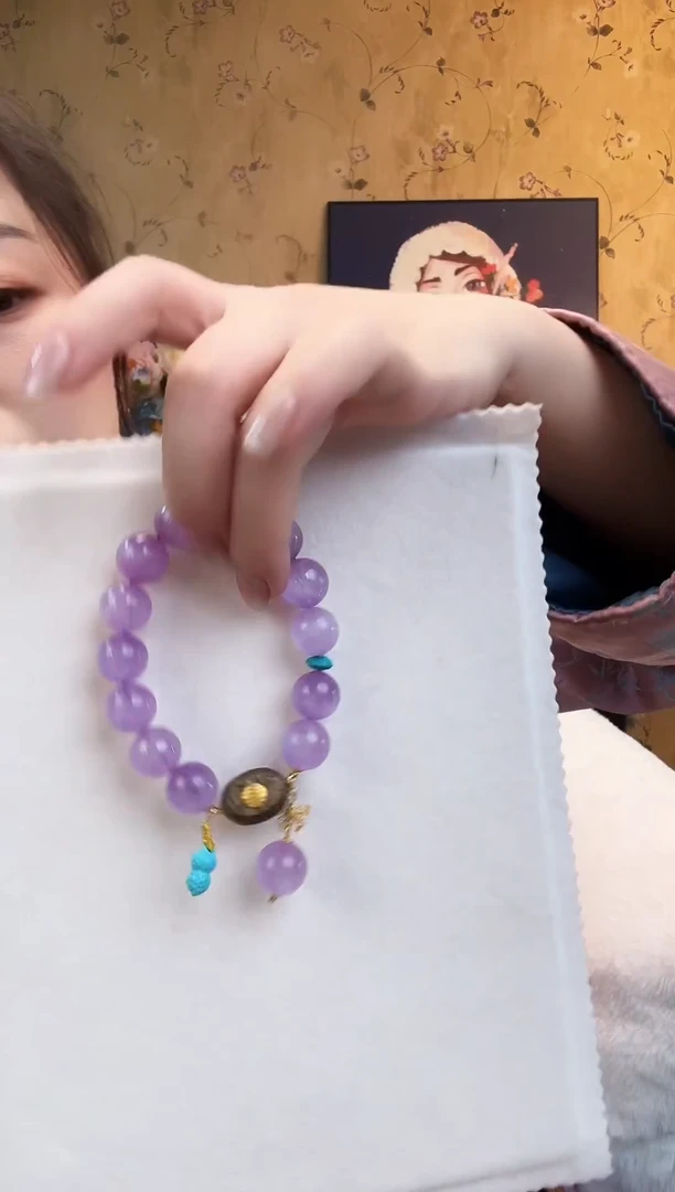 【闪购商品】锂辉石手串未镶嵌紫锂辉手串1118约14M