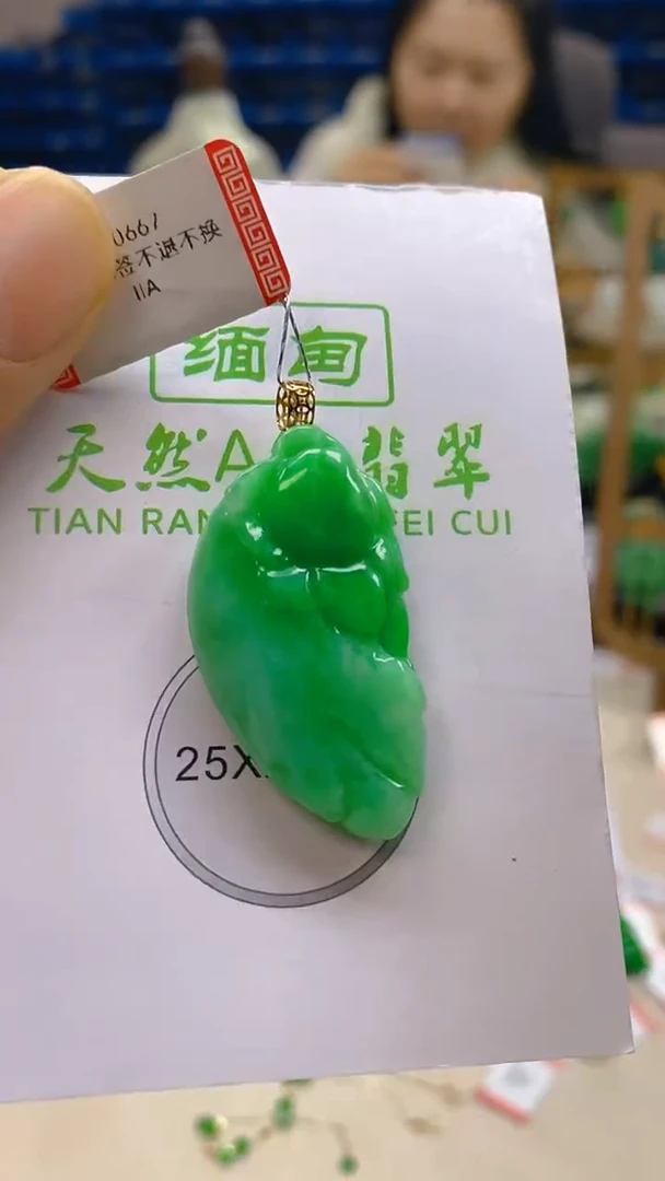 颈饰18K金镶嵌翡翠新号开播 全场乱卖