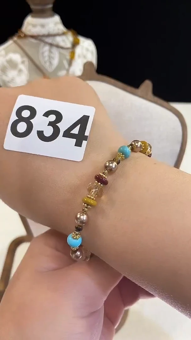 项链钛钢淡水珍珠834
