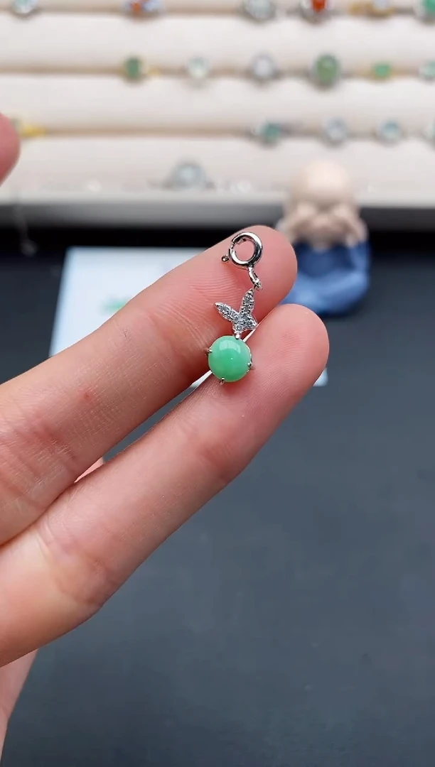 银S925镶嵌戒指翡翠555555+10