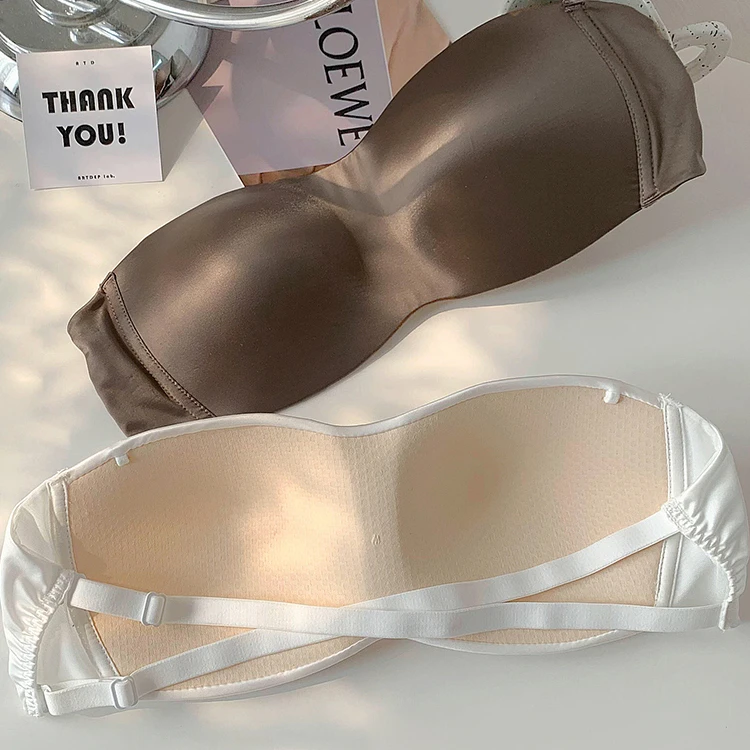 维多利亚挂脖美背抹胸内衣女小胸聚拢夏季无痕无钢圈防走光文胸罩