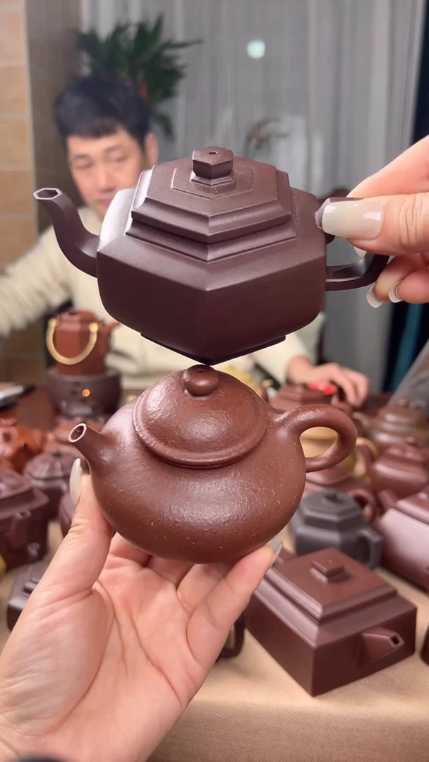 【闪购商品】紫砂茶壶六方雪华大的