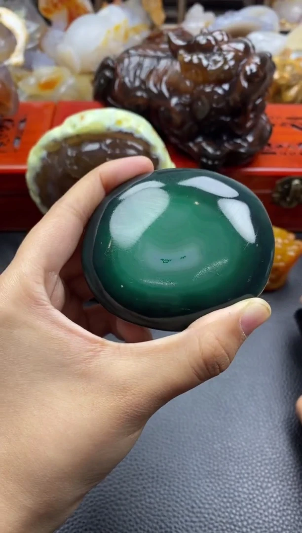 未镶嵌手把玛瑙/玉髓纳***艇00