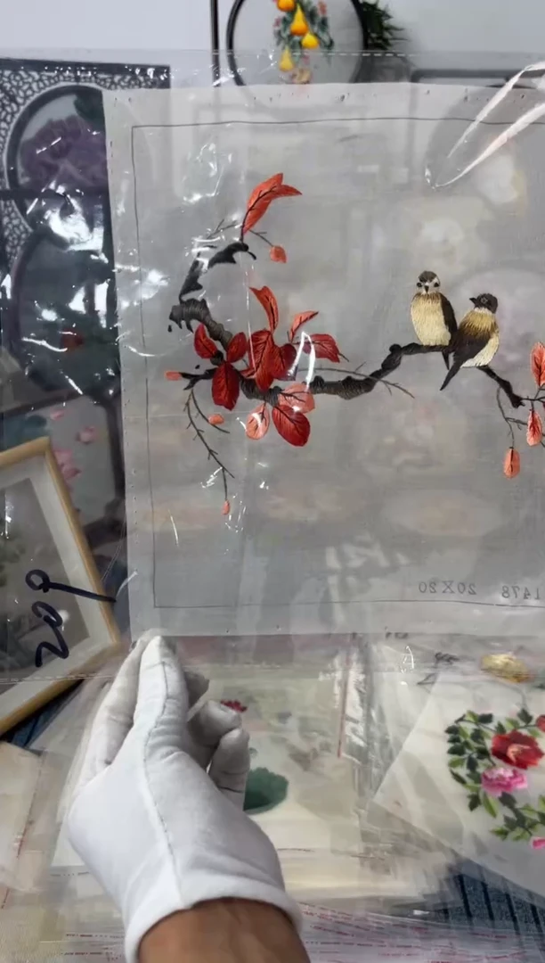 织绣纯手工苏绣双面绣绣布209
