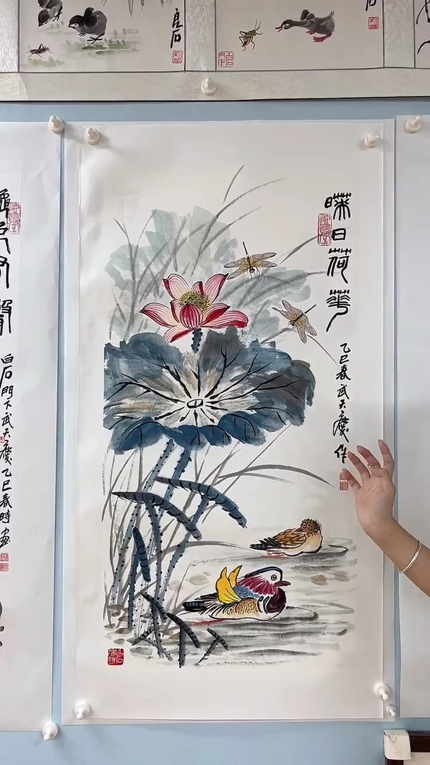 国画武天庆老师映日荷花