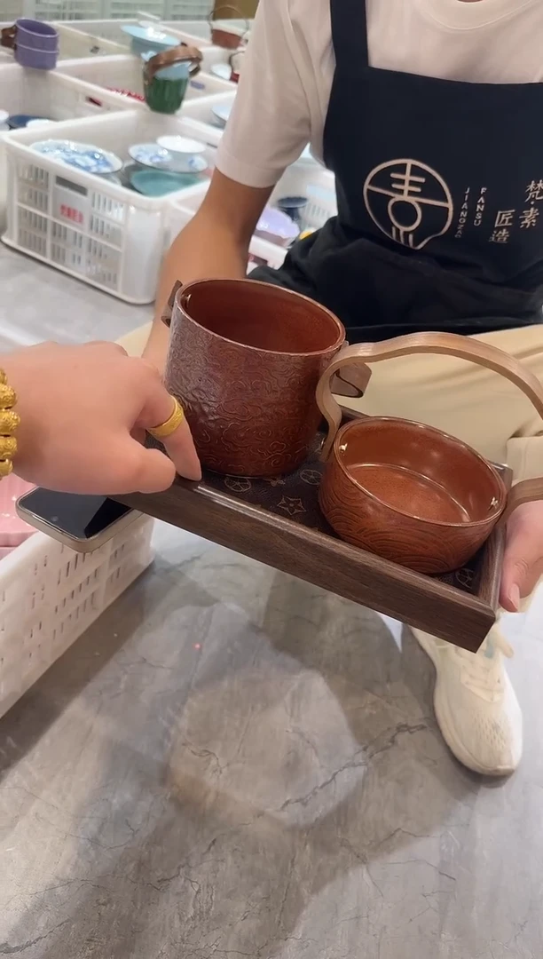 瓷片微瑕商品，介意勿拍②-托盘