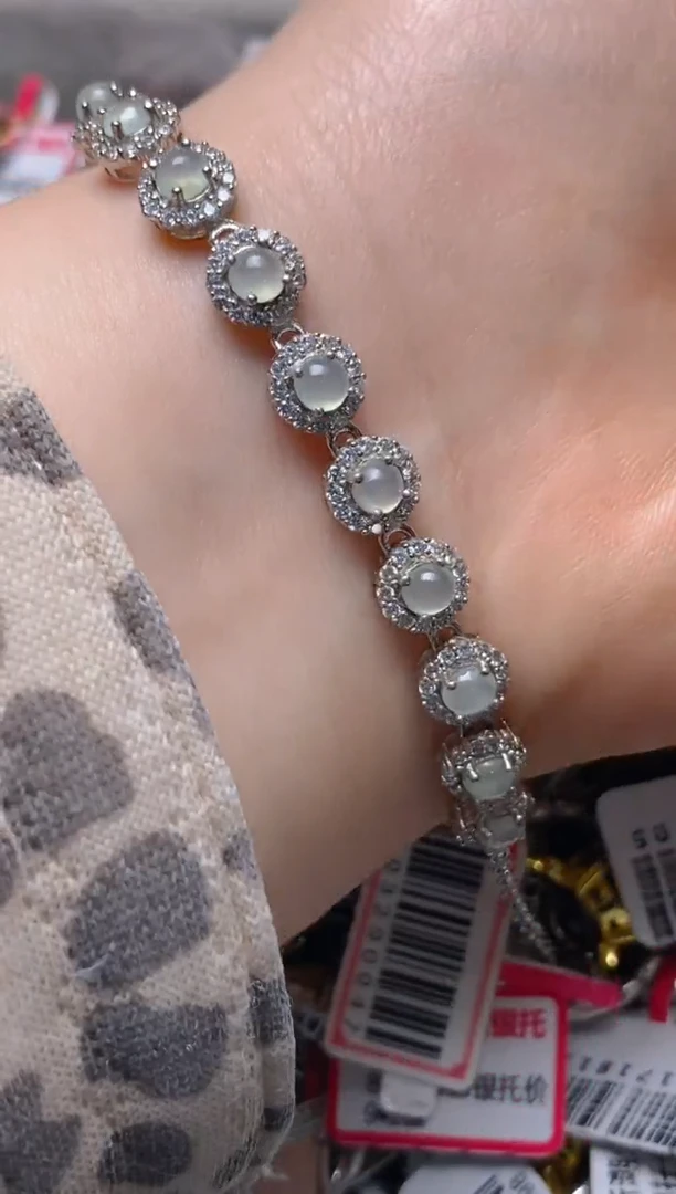 银S925镶嵌戒指翡翠百内无证书