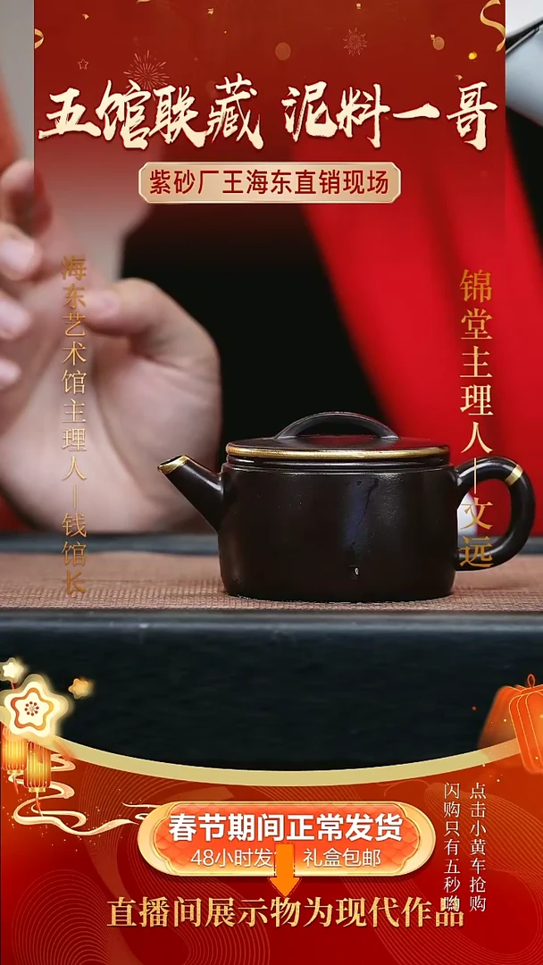 【闪购商品】紫砂茶壶0208王海东手工紫砂160ccc