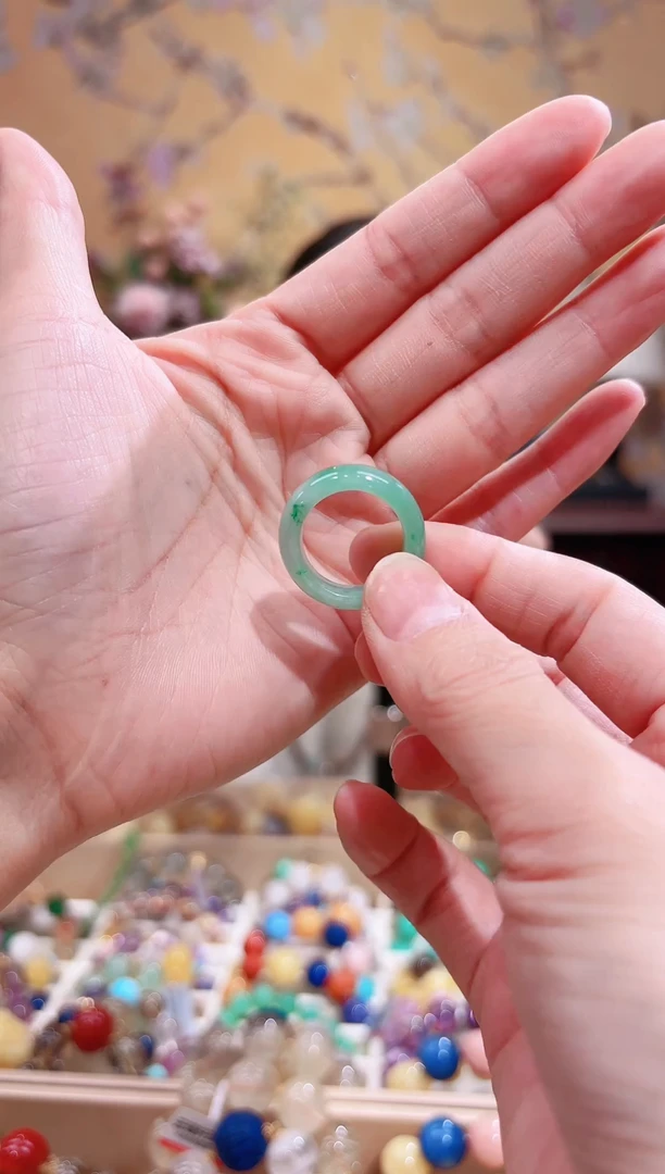 未镶嵌戒指翡翠戒指16.5