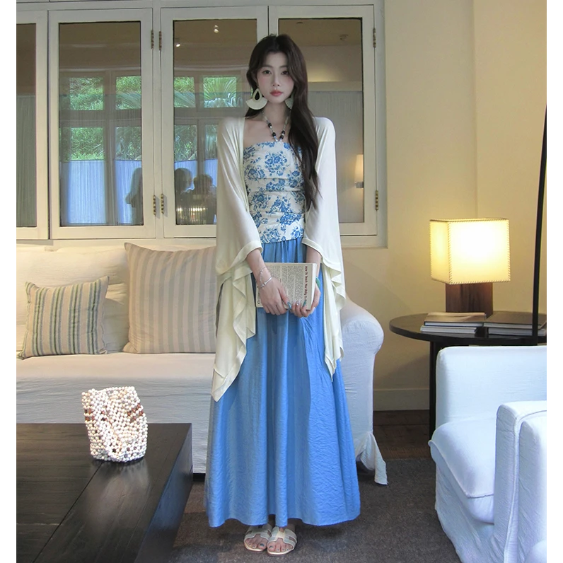 岚月禅意慵懒松弛感套装女夏季气质两件套
