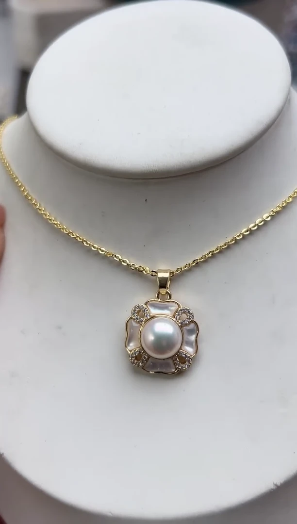 未镶嵌淡水珍珠福利精工镶嵌*吊坠（配项链）