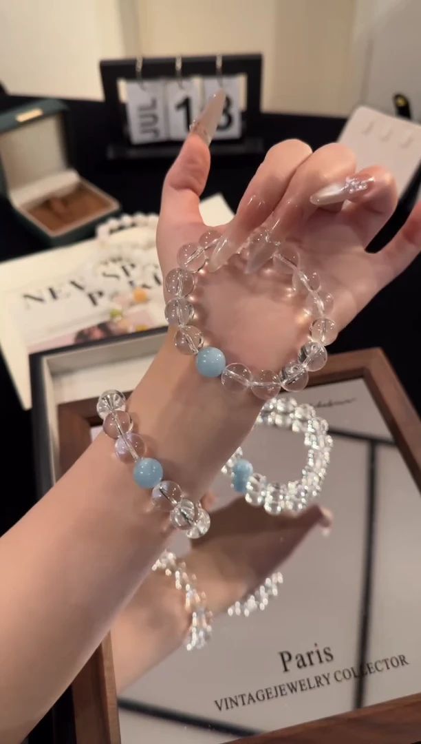 水晶手链合金白水晶x2084